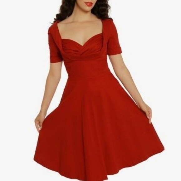 Lindy Bop Dresses Lindy Bop Sloane Red Swing Dress Poshmark